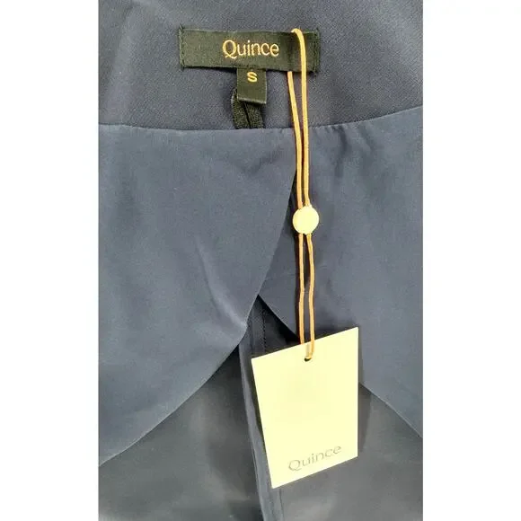 Quince Scuba Dickey Jacket in Navy Blue Cashmere Dickey Blazer Insert Size Small - Picture 5 of 16